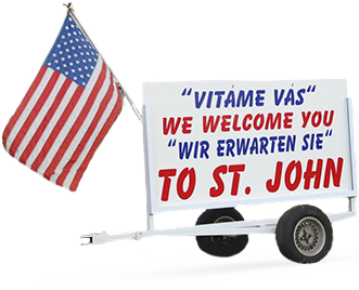 "VItame Vas - We Welcome You - "Wir Erwarten Sie" - To St. John